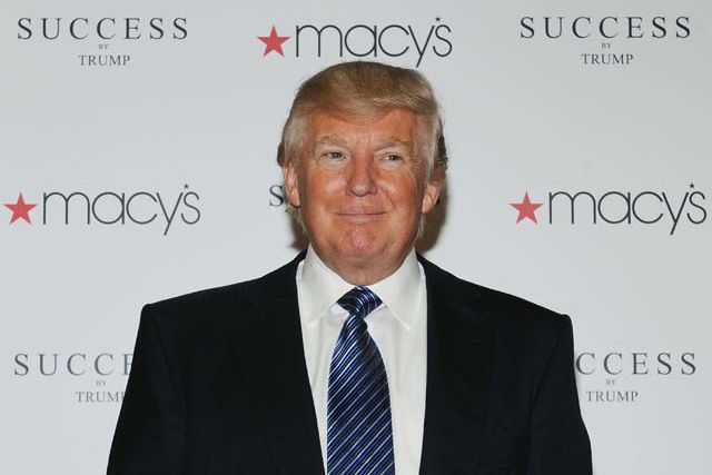 Donald Trump at the launch of his perfume, Success, at Macy's in 2012